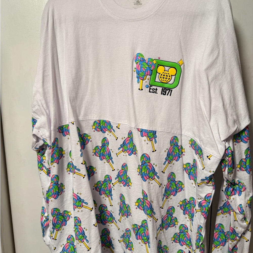 Disney White and Multicolor Long Sleeve Kids Tee